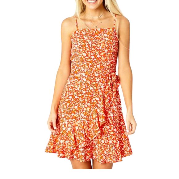 Altar'd State Dresses & Skirts - NEW Red Floral Sicily Mini Dress Altar'd State XS